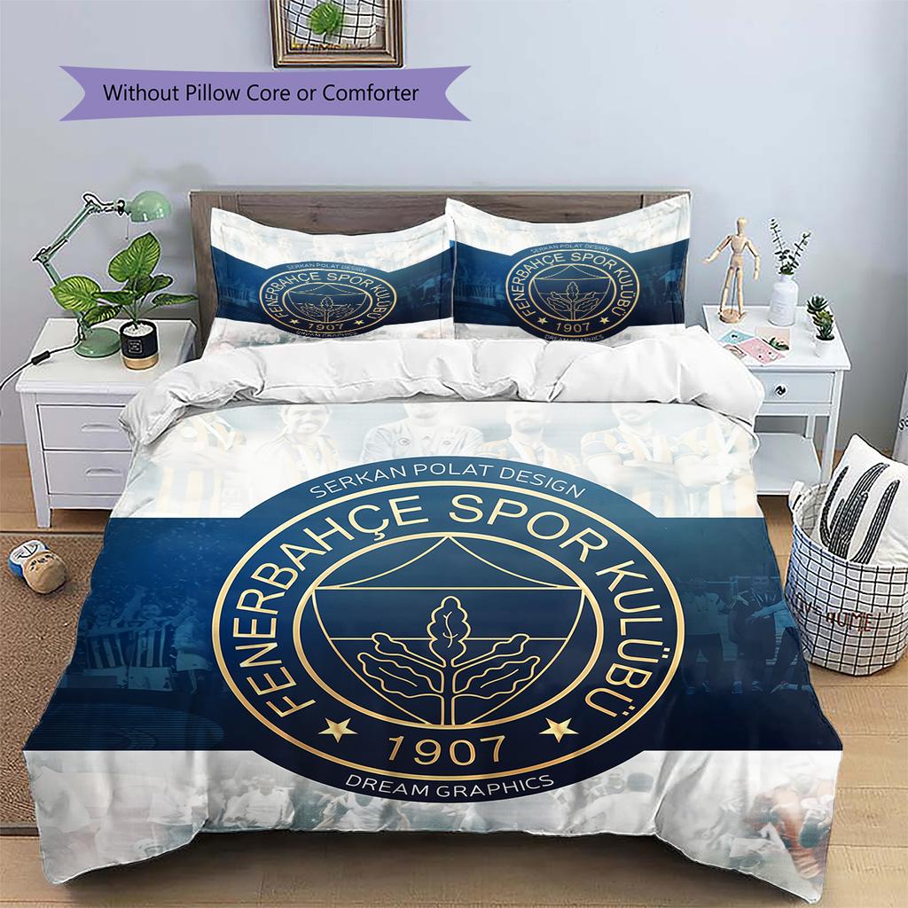 Biancheria da letto con motivo del Fenerbahce Sports Club Decorazione per la casa Regalo di compleanno e per feste (1 * copripiumino + 2 * federa, senza nucleo)