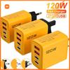 Xiaomi 4 Ports USB C PD Charger Quick Charge 3.0 Type C USB Phone Chargers Fast Charging Adapter For iPhone 16 15 Samsung Xiaomi Huawei