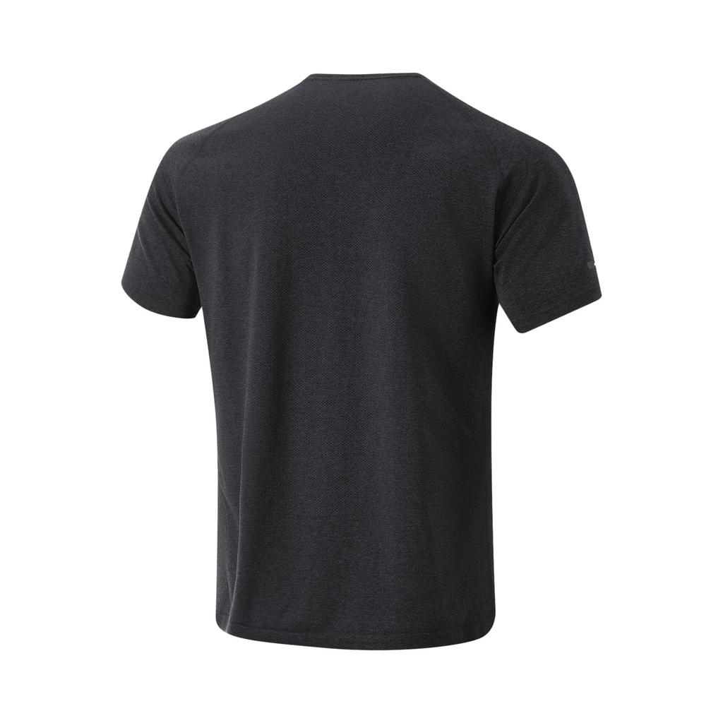 Li-Ning Comfortable Breathable Solid Color Round Neck Versatile Short Sleeve T-Shirt Men Tops Mixed-Thunder-Gray ATSV363-4