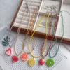 Handmade Fruit Pendant Necklace Bohemian Summer Necklace Cute Handmade Fruit Jewelry  Summer Wear