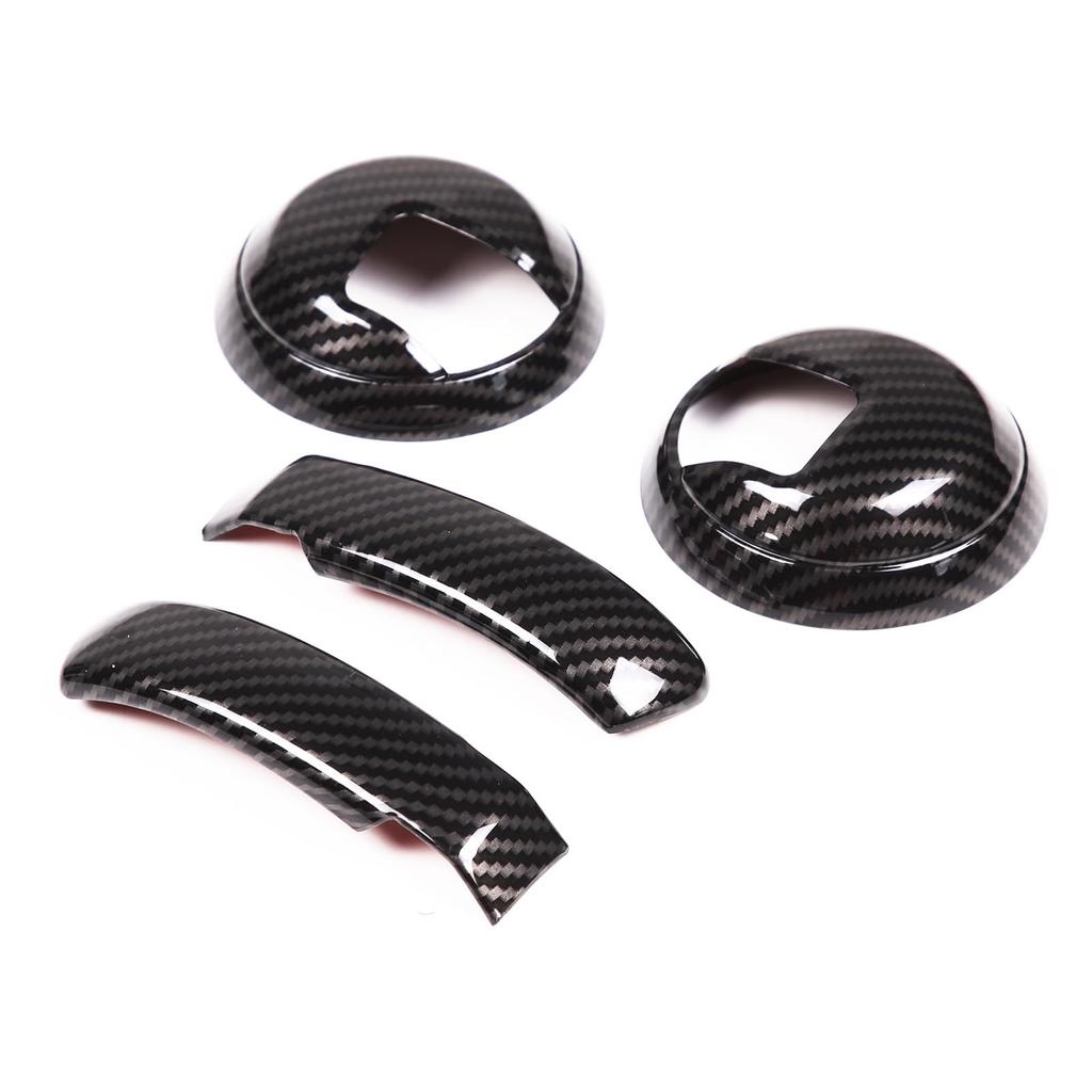 Hcilloend Interior Steering Wheel Panels for New Fiat 500 Door Handle Luxury Interior Steering Wheel Scratch Scratch Stain Easy Carbon Fiber Interior