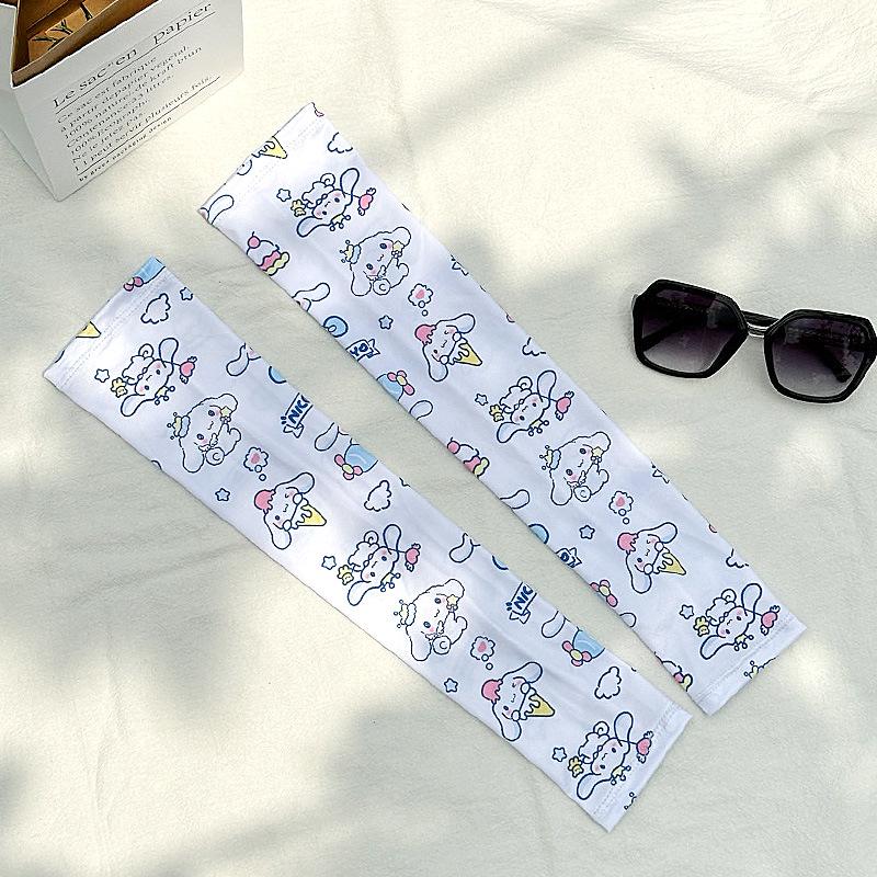 Women's Cute Korean Style Ice Silk Sleeves: Summer UV Protection & Breathable for Outdoor Cycling