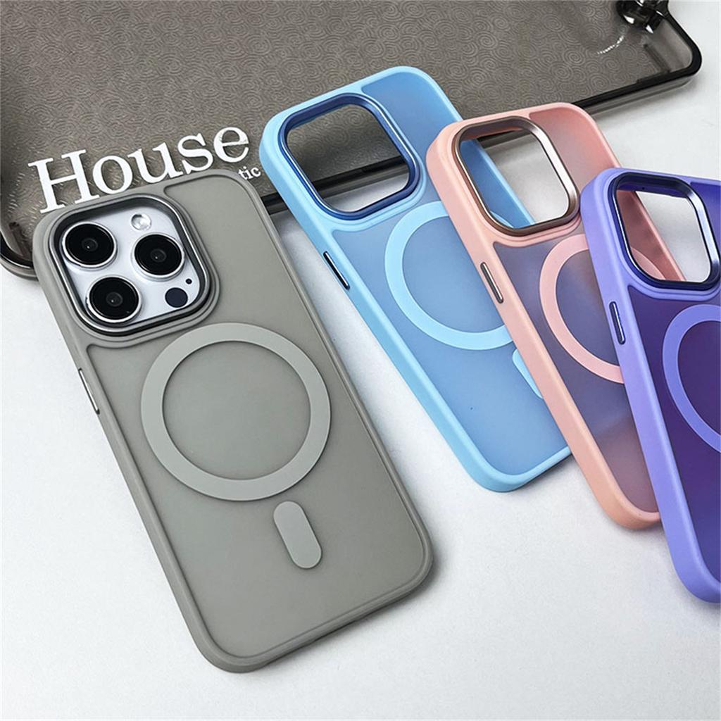 Shockproof Matte Hot Selling Cover For iPhone 11 12 13 14 Plus 15 16 Pro Max Luxury Magnetic Magsafe Wireless Charge Phone Case