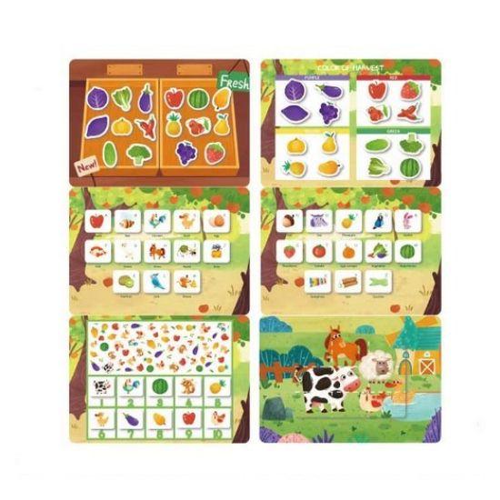 Farm Animals Busy Book - Hook and Loop Sticker Toy