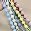 Nordic Baby Silicone Lanyard with Beech Wood Clip - Anti-Drop Teething Pacifier Chain