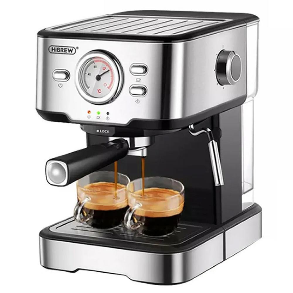 HiBREW H5 20 Bar Espresso RVS Semi-Automatische Koffiemachine Cafetera 1,5L Inhoud Temperatuurweergave