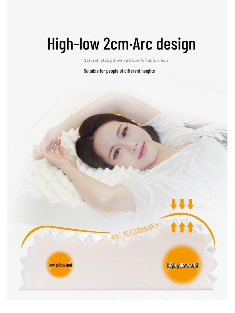 Nackenstützkissen aus Naturlatex mit Silikon-Wolfszahn-Design