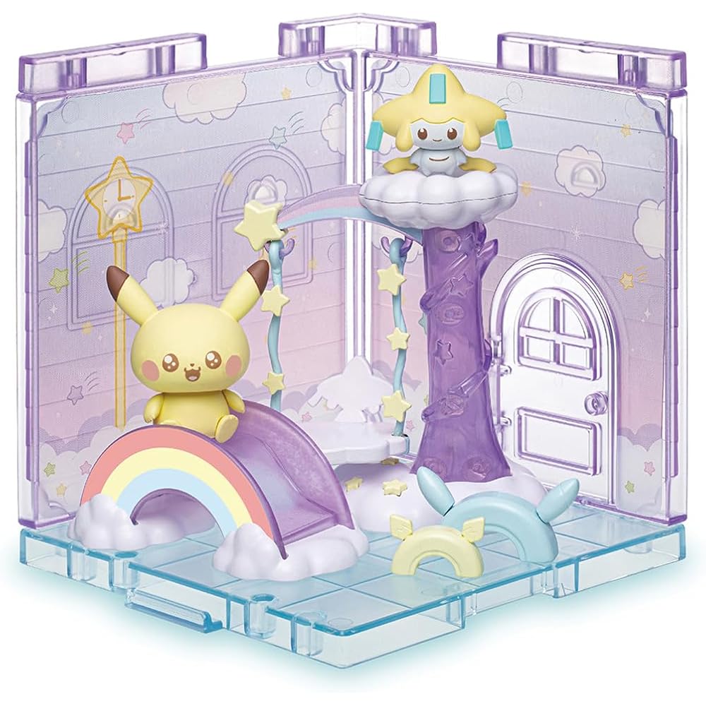 Pokmon PokPeace House Starry Sky Park Pikachu & Jirachi Playset with Figures and Accessories