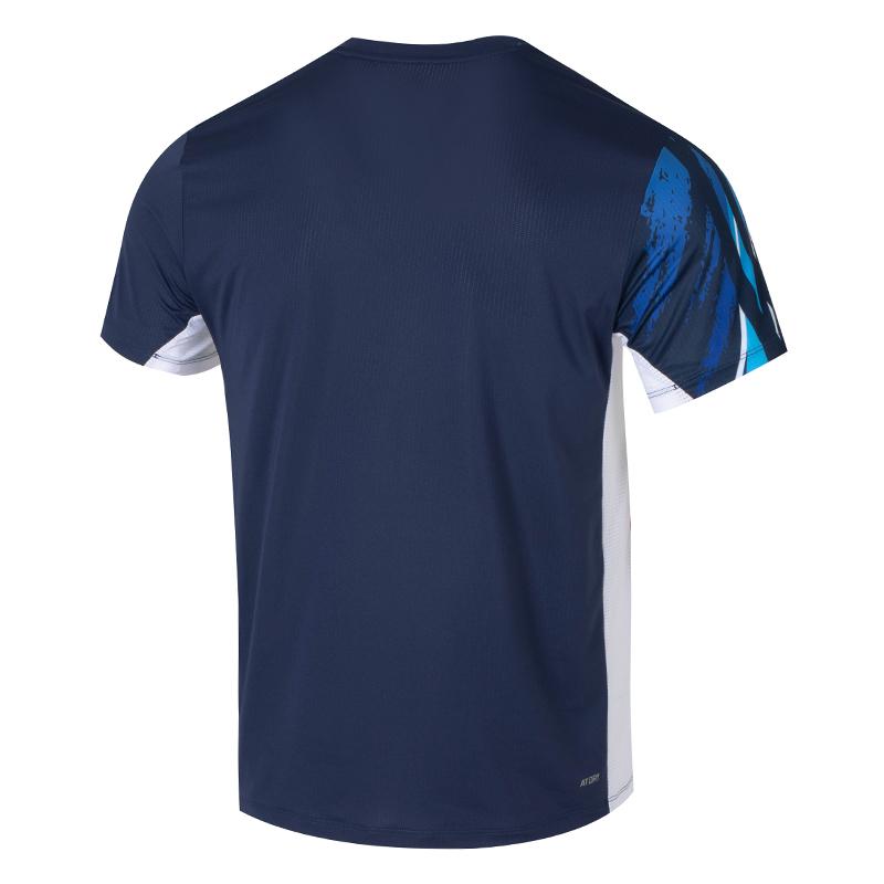 Li Ning Provincial Team Series Sports Casual Simple Color Block Pullover Badminton Jersey Unisex Jersey Ink-Blue AAYV039-1