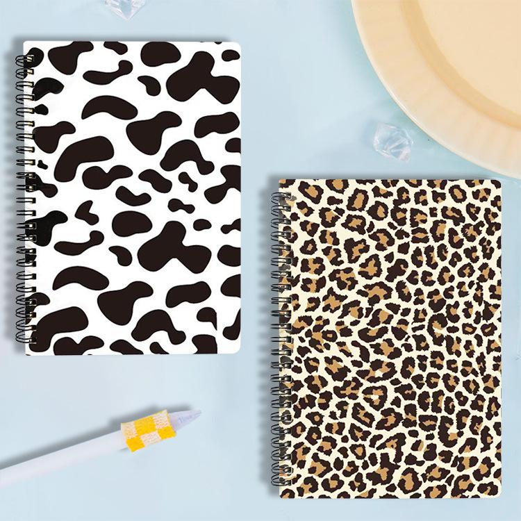 A5 Fashion Leopard Print Cow Print Loose-leaf Notebook Creative Women's Journal Scrapbooking Book Travelers Notebook Notepads