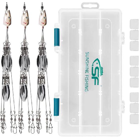 SF 4/8 Blades Alabama Rigs Umbrella Fishing Rigs Lure for Bass Fishing Bait Rigs 9.1inches/23cm