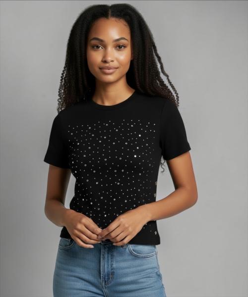 Bonseullipi Galaxy Stud Snap Top (Black)