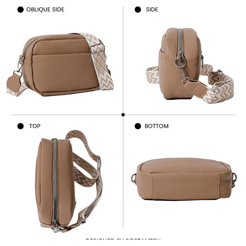 Genuine Leather Women's Crossbody Luxury Branded Soft Cowhide Shoulder Bag Simple Crossbody Purse Wallet Fashi Girls Tote Bag