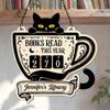 Books Read This Year Counter Book Trackers Sign Book Lover Gift for Teachers Librarians,Readers Wooden Library Decors