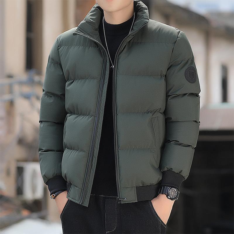 

Winter Jacket Jacket Stand-up Collar Autumn and Winter Warm and Casual Two Simple Large Sizes 5XL армия зеленый