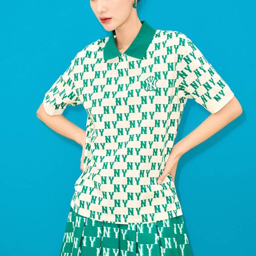 New MLB New York Yankees Polo Shirts Women's Green 3FPQM0233-50GNN