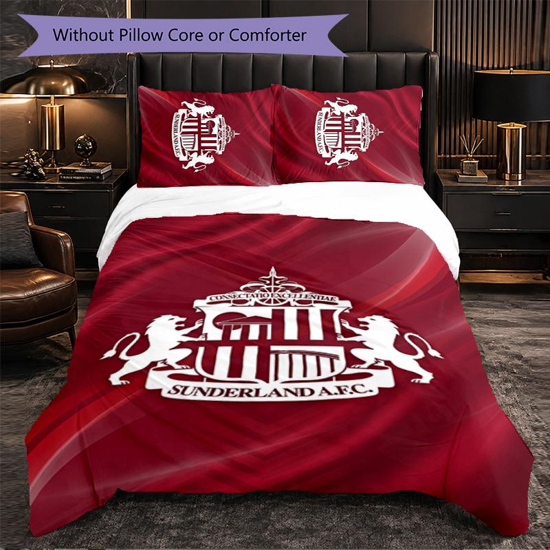Biancheria da letto a tema Sunderland Set 3 pezzi Copripiumino Biancheria da letto decorativa per camera da adolescente Decorazione per la casa