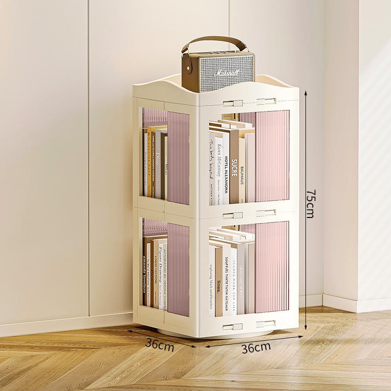 Bibliothèque Mobile à 5 Niveaux - En PP, Dimensions 28x51 Cm Ou 28x70 Cm, Avec Roulettes - Idéale Pour Livres, Magazines, Fournitures - 3