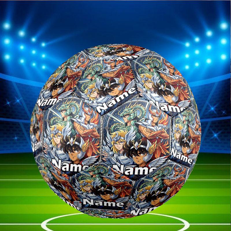 Custom Name Personalized Saint Seiya Print Size 5 Soccer Ball Training & Match Football, for Team, Kicking, Gift for Football Enthusiasts