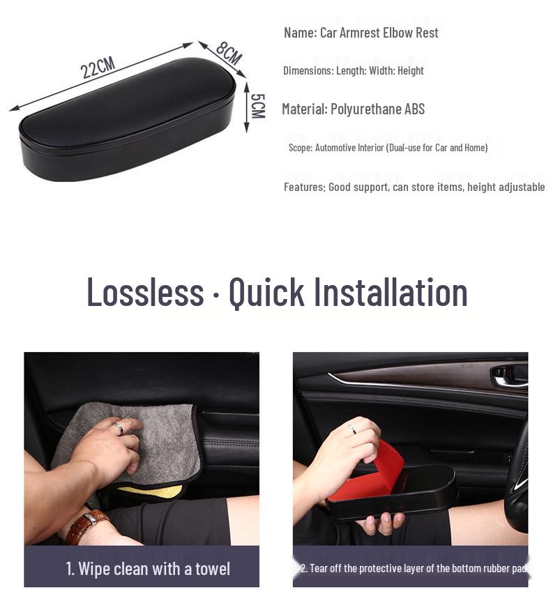 Universal Telescopic Car Armrest Pad with Storage