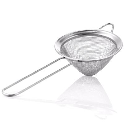 Bar Strainer Conical Cocktail Strainer Long Handle Stainless Steel Mesh Strainer Food Juice Mesh Filter Sieve Bar Accessories