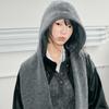 1pc Women Hooded Scarf Cape Balaclava Hat,outdoor Winter Warm Knit Wrap-Around Neck Warmer,Suitable for Daily Wear,vacation