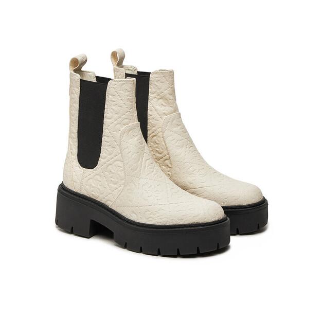 White Chelsea Boots Guess Shuze FLTSHU FAL10