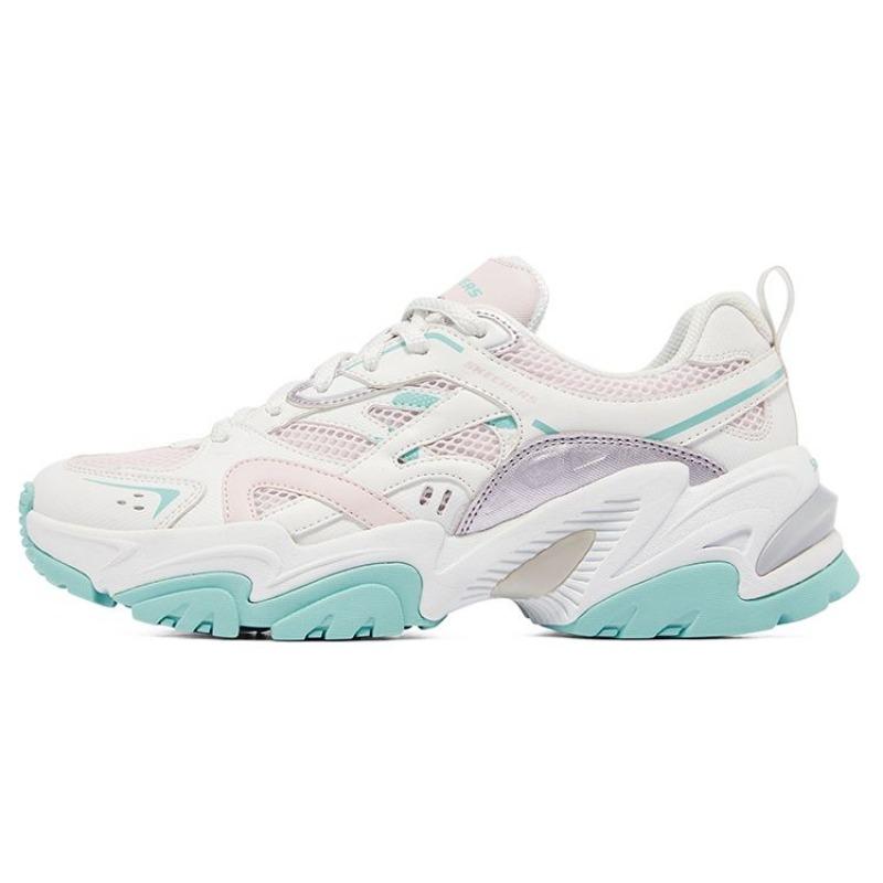 Skechers Stamina V2 Women Functional Retro Low Top Dad Shoes White Blue 149514-WMLT 36