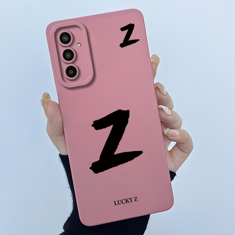 For Samsung Galaxy M13 4G M23 F23 Buddy 2 5G Cover Case Initial Letter Silicone Soft Phone Bumper for Samsung SM-M135F Casing