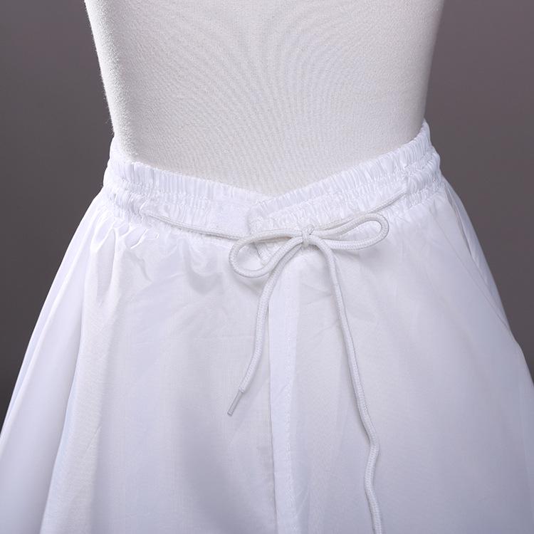 Six-Ring Steel Crinoline Wedding Dress Underskirt - Puffy White Performance Costume Skirt Without Gauze