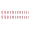 Medium and Long Ballet Nail Girl Pink Gradual Change Glitter Powder Fake Nails Sweet Ins Style Fashion Nail Film Nails