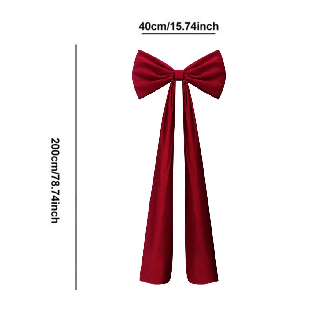 Extra Large Velvet Christmas Bows Ribbon with Long Streamers Xmas Tree Topper Decor for Christmas Wedding Birthday Party Pendant