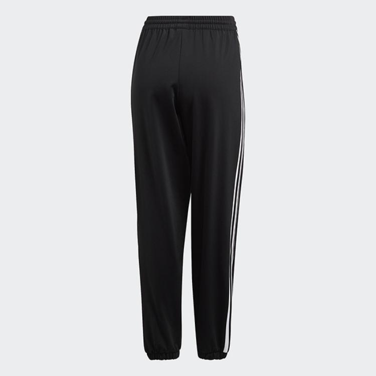 adidas Originals Comfortable Casual Classic Striped Cropped Sports Pants Women Pants Black DU8188