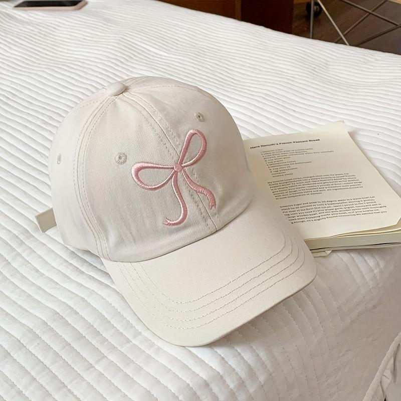 

1pc Adjustable Cute Bow Baseball Cap Sweet And Romantic Pink Design, Made of Lightweight Polyester, Suitable for Casual Wear