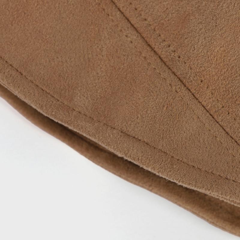 All-match Retro Suede Basin Hat Fashion Fisherman Hat Windproof Bucket Hat for Fall Winter Daily Wear Morning Workout