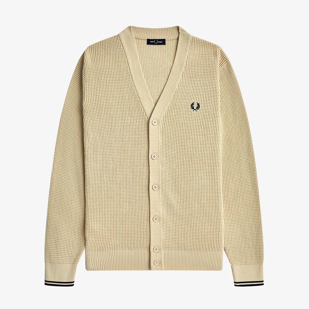 Fred Perry [Sharp] Waffle Stitch Cardigan (691) Afpm2336508-691