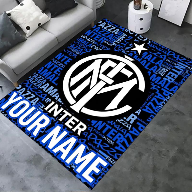 Custom Name Inter Milan Carpet Rug for Living Room Bedroom Home Sofa Decoration,Kids play Non-slip Floor Mat