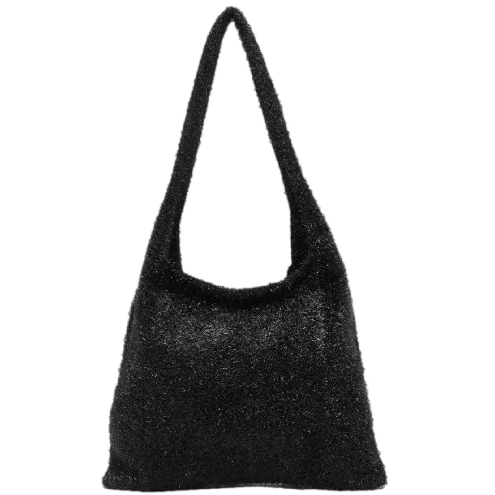 Nestkanina Tote Bag, Stylish Tote Bag, Cute One-Shoulder Tote Bag for Women, Lightweight Shoulder Bag, Perfect for Autumn and Winter, BG024 (Black)