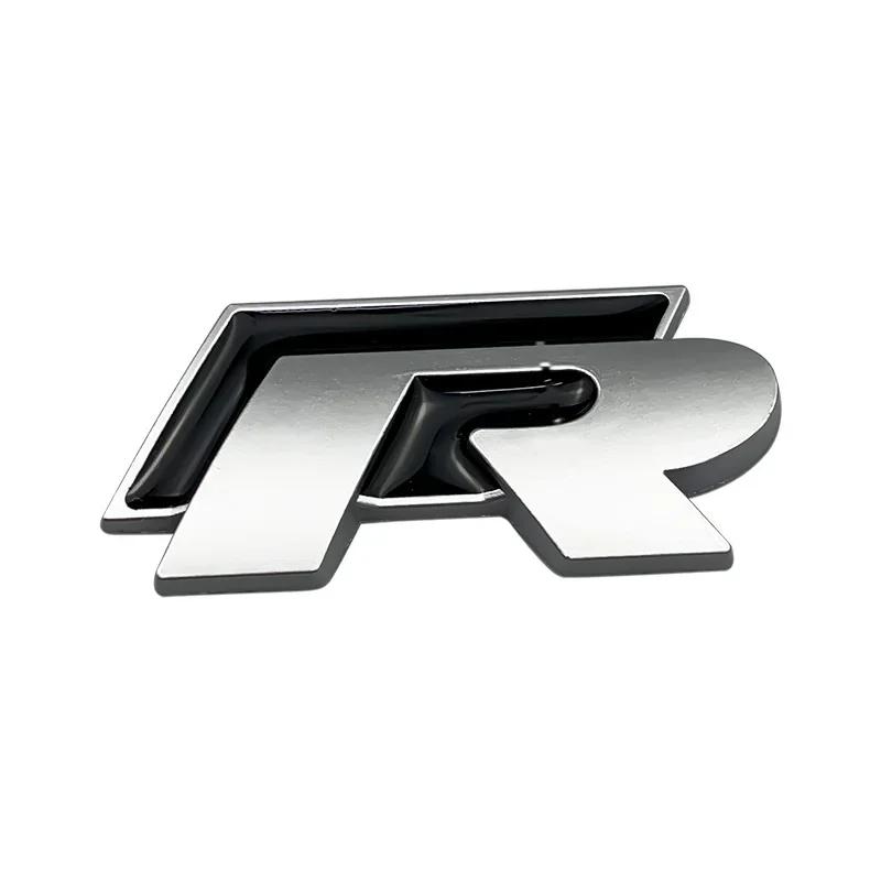 AABIP1 New 3D Metal Car Body Sticker Grill Emblem for Volkswagen VW R Rline Polo Passat B5 B6 B7 CC R32 Golf Jetta Tiguan Bora Scirocco