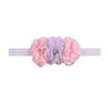 New Children's Three Chiffon Bead Flowers, Candy-colored Baby Elastic Headband, Baby Elastic Headband
