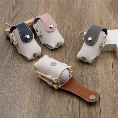 2ks tašky na golfové míčky Ochranné pouzdro na golfové míčky z umělé kůže Venkovní závěsná klíčenka Mini taška do pasu na golfové míčky a odpaliště