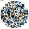 103056Pcs Retro Astronomy Universe Planets Blue Gold Stickers Dreamy Galaxy Diy Toys Guitar Luggage Suitcase Graffiti Sticker