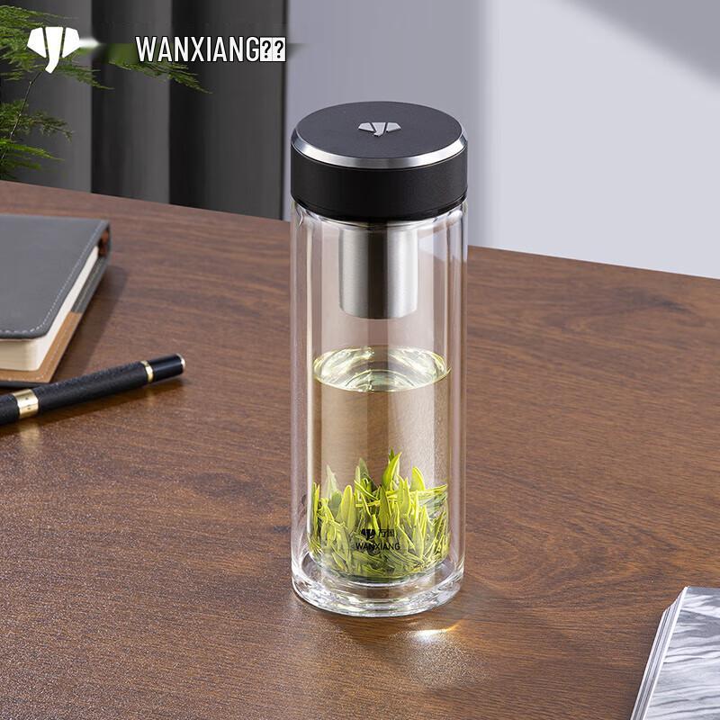 Wanxiang Double-Layer Glass Tea Cup with Infuser
