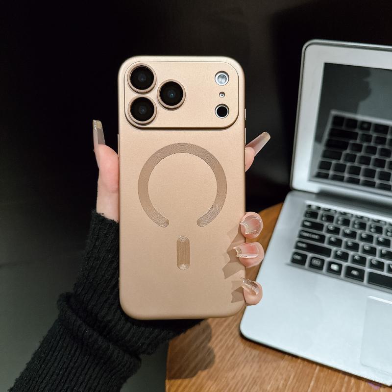 Solid Color Soft TPU For Magsafe Magnetic Wireless Charging Phone Case For iPhone 17 Pro Max 15 12 13 14 16 Pro Max Back Cover