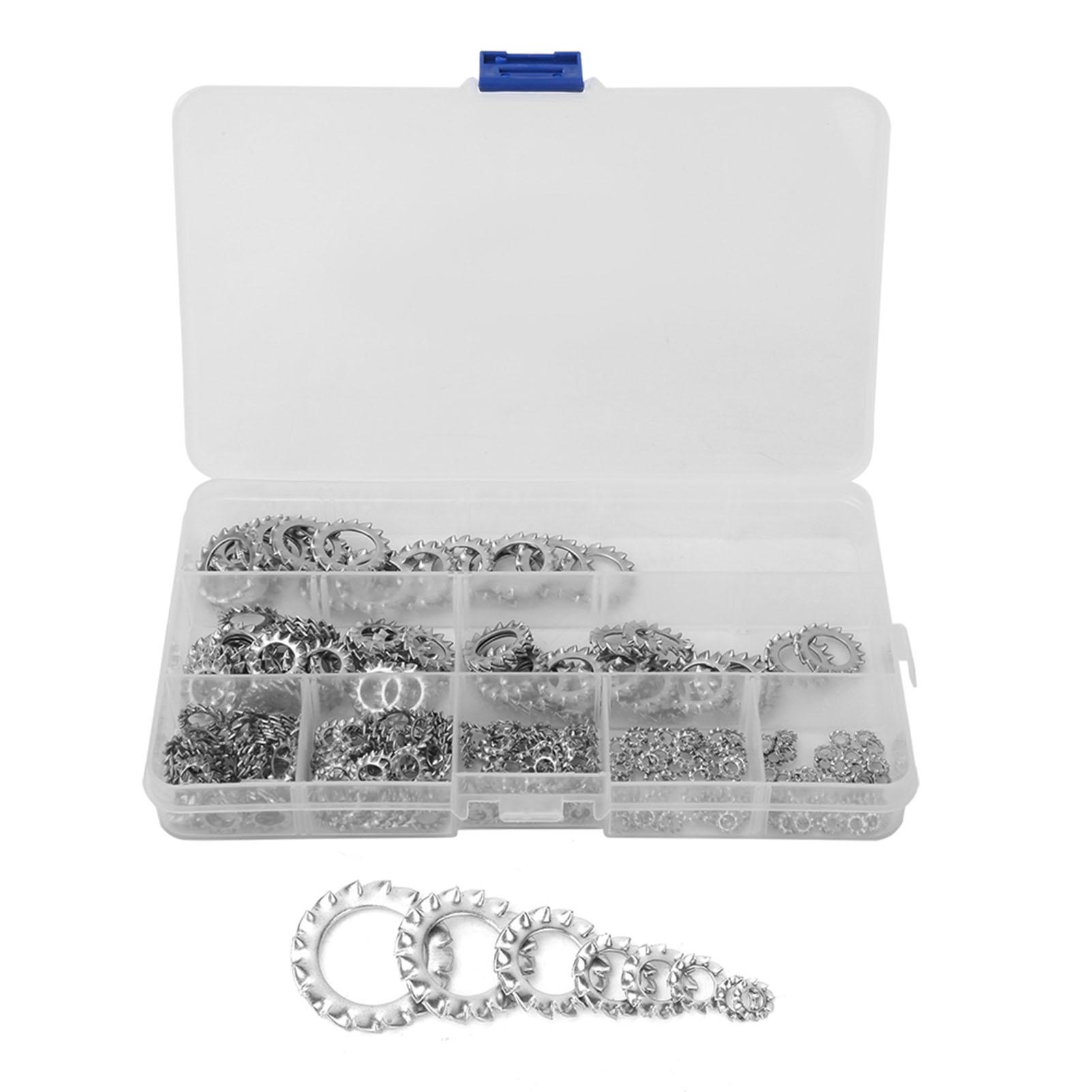 

300 Pcs Serrated Lock Washer 304 Stainless Steel Anti Loose External Serrated Gasket