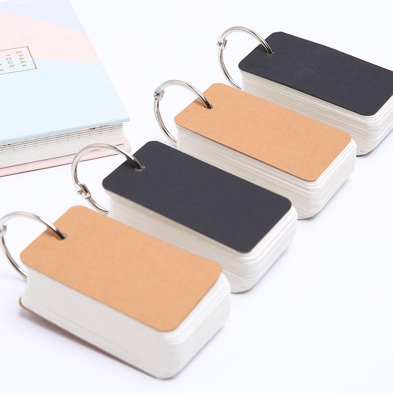 Portable Handwritten Memo Card with Punch Hole Ring Binder