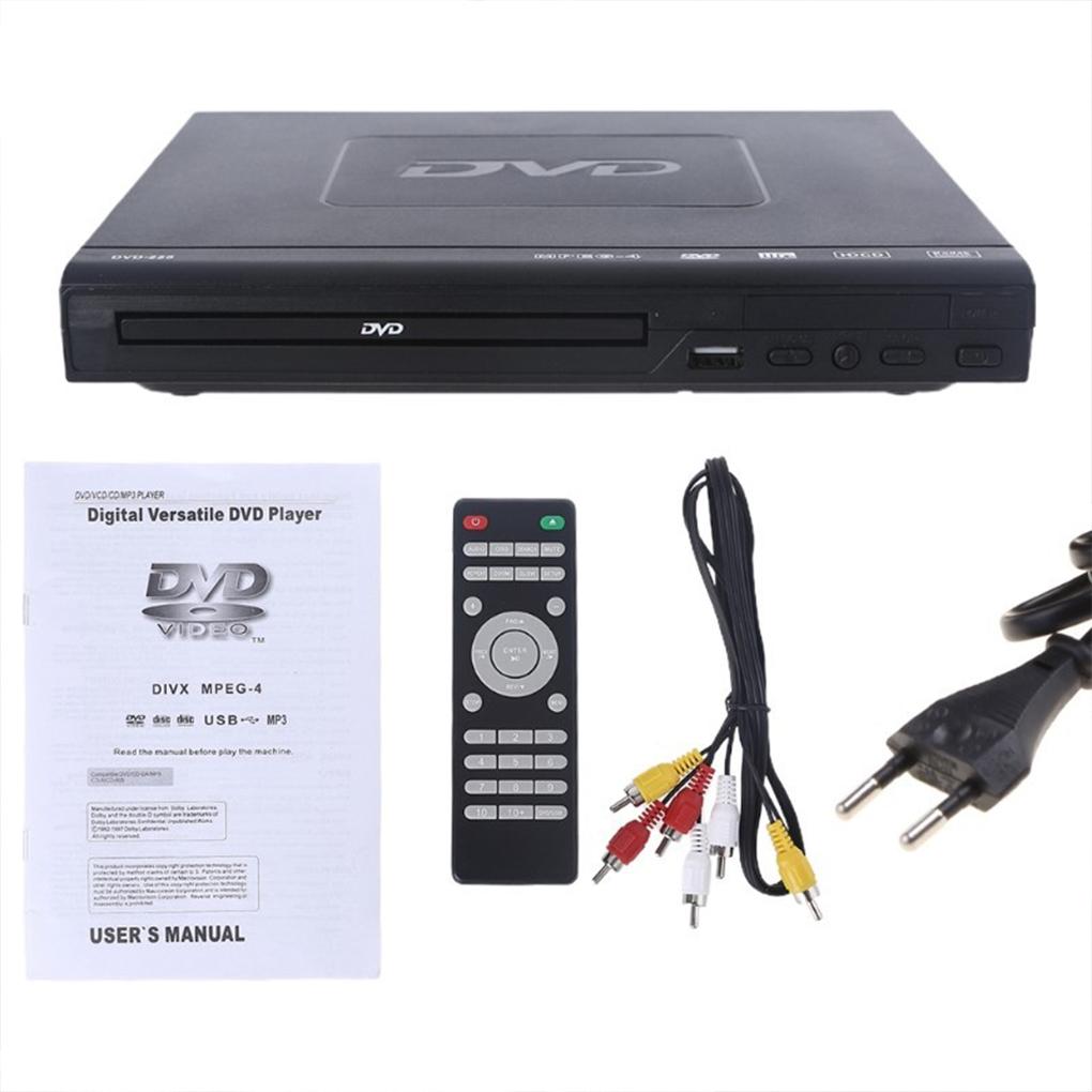DVD Player 1080P Home 225 DVD Player HD Multimedia Digital TV Disc Player Support DVD CD MP3 MP 4 RW VCD DVD Home Theatre System