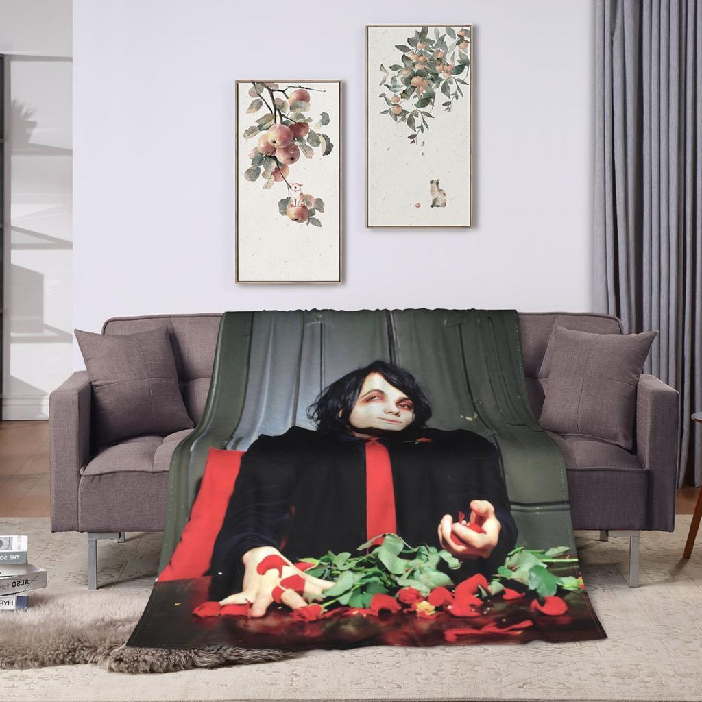 G-Gerard Way MCR Blanket Quality Warm Soft  Throw Blanket Winter Students Living Room Street Trend Bedspread