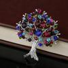 Vintage Silver-Tone Life Tree Brooch, Boho Design, Eye-Catching Statement Pin for Nature Lovers, Ideal Gift Choice