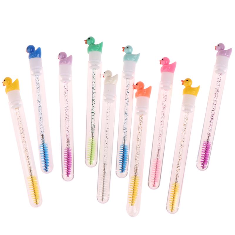 1Pcs Reusable Tube Eyelash Brush Eyebrow Brush Cute Duck Design  Rod Dust-Proof Eyelash Extension Tool Lash Mascara Wand